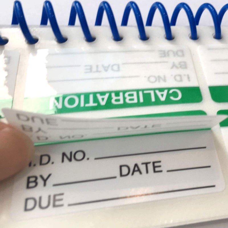 wootile Self Laminating Write-on Calibration Stickers with Spiral Bound Cover for NIST Calibration ISO-900 Equipment Inspection Safety Label Quality Control (1 x 2 Inch) - Image 2